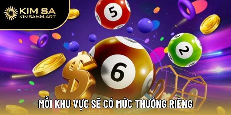 Mỗi khu vực sẽ có mức thưởng riêng